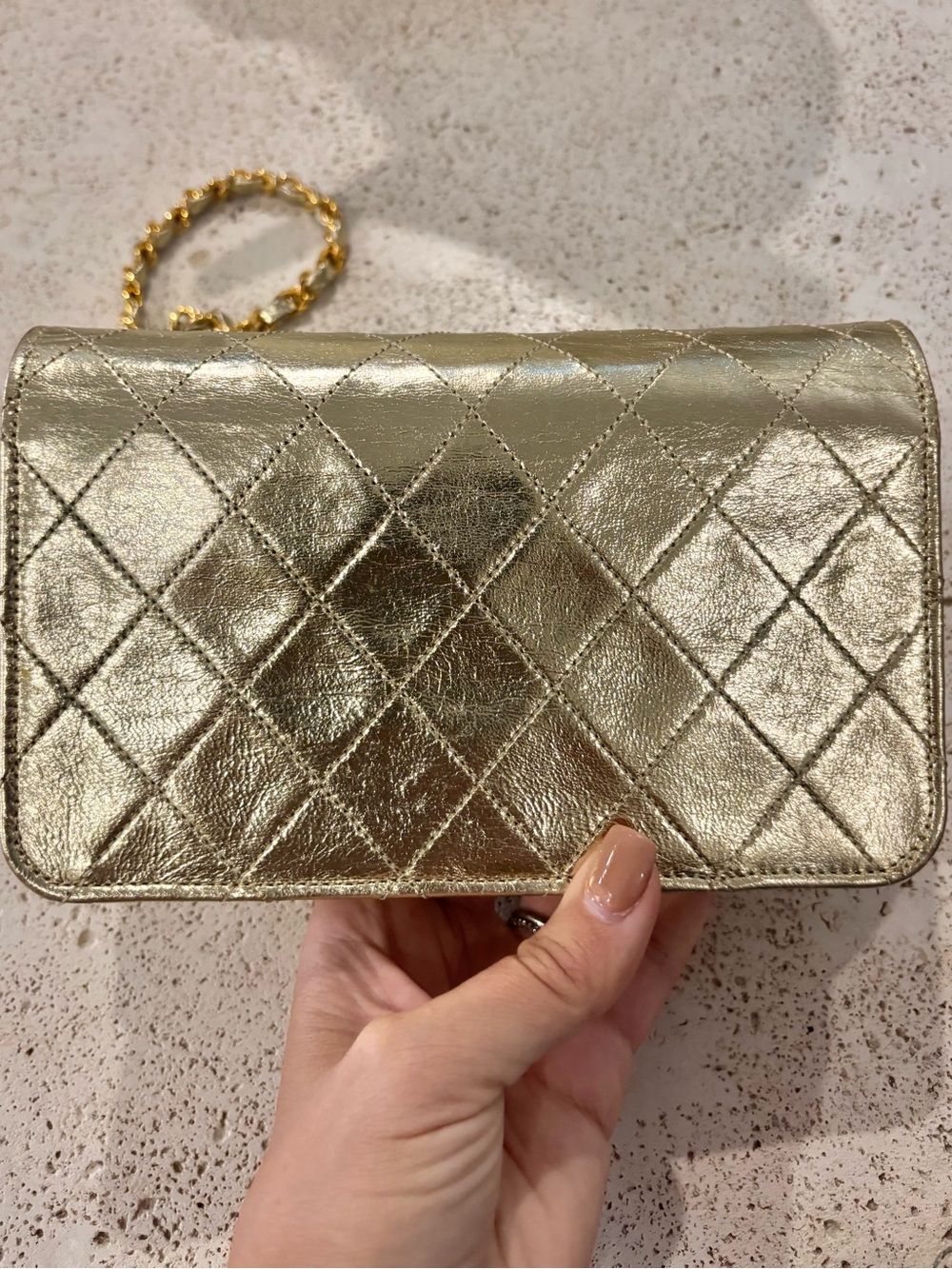 Authentic CHANEL vintage classic single flap 24k gold hardware - Picture 4 of 14